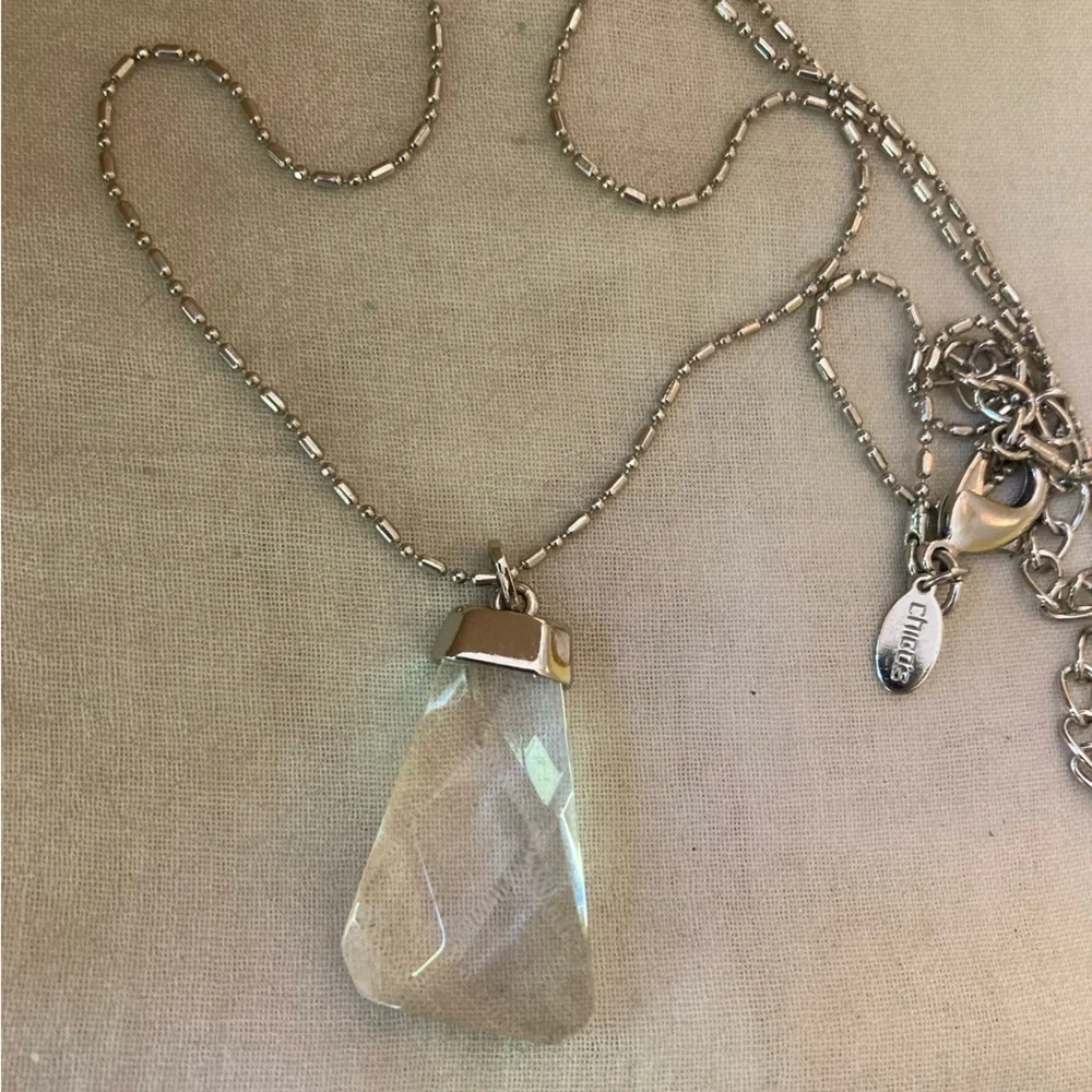 Chico’s‎ Faceted Glass Prism Pendant Necklace